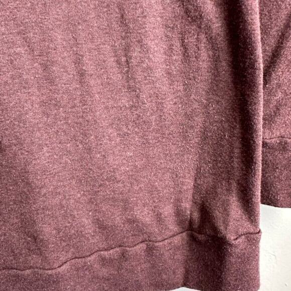 Aritzia TNA‎ Long Sleeve Scoopneck Tee Women's S Heathered Maroon Lightweight - Picture 7 of 8